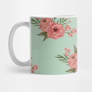 Diseño floral en verde Mug